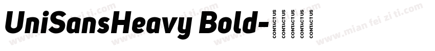 UniSansHeavy Bold字体转换